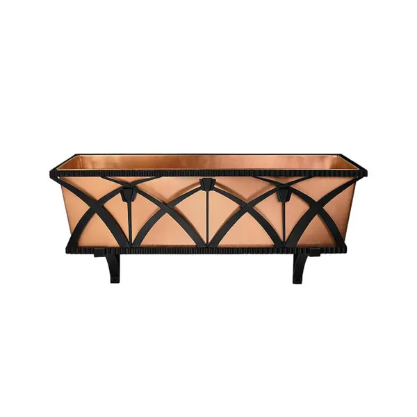 Planter Box Potter Flower Outdoor Copper Plant Manufacturer & Wholesaler Metal Pure Copper Window Planter with Stand
