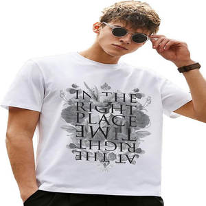 2024 gros personnalisé lettre impression à manches courtes T-Shirt hommes 100% pur coton séchage rapide surdimensionné demi manches Logo hommes tricoté - Product Image 1