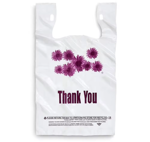 Superb PE Bolsas de plástico para camisetas de la fábrica de Vietnam Superficie de impresión de huecograbado para supermercado Compras Comida Llevar - Product Image 4