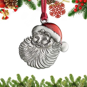 Calcetín de Metal Chapado en plata de diseño moderno, adorno decorativo de Navidad colgante para decoración festiva de árbol de vacaciones, decoración del hogar - Product Image 2