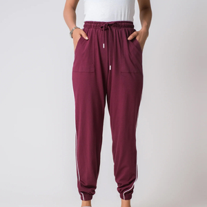 High Quality Solid Mid-waisted Regular Fit Women's Streetwear Winter Casual <b>Trouser</b> with Pocket Fleece Fabric Full Length - Product Image 1