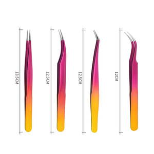 Pince à cils en acier inoxydable de haute qualité personnalisée avec pointe en fibre de silicone Logo de couleur personnalisé pour extensions de cils - Product Image 6