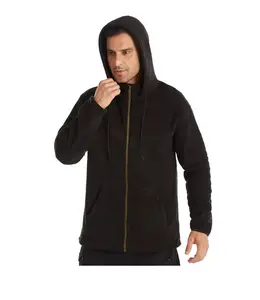FALAK CORP. Custom embossed back logo fashion style heavy weight Fitness wear high quality material plain color men's hoodies