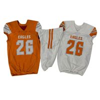 Paquete de Uniforme de Fútbol Americano con Impresión por Sublimación, Camiseta de Compresión, Gorra, Guantes, Bolsas, 100% Poliéster, Secado Rápido