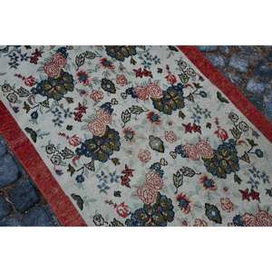 Alfombra clásica de lana blanca y roja de 3,3x6,2 pies, área grande turca, rectángulo, pasillo, patrón abstracto, Alfombra de habitación de látex de felpa de 10mm - Product Image 5