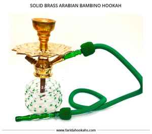 La mejor Cachimba de grabado a mano árabe de latón macizo egipcio con técnicas de laca de lujo - Product Image 6