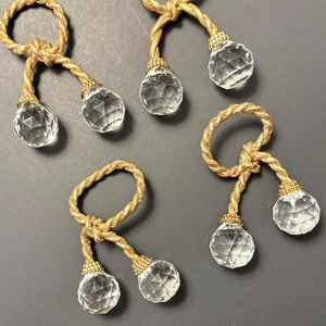 Servilleteros modernos ecológicos personalizables, resina de Metal, vidrio de madera para una elegante decoración de mesa de mimbre, experiencia gastronómica elegante - Product Image 6