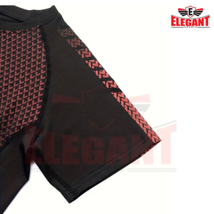 Diseño personalizado MMA Rash Guards Custom poliéster Spandex tela mejor precio Fitness Wear manga corta Rash Guard camisas - Product Image 6