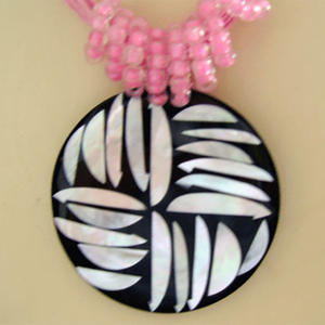 Collier en mosaïque de coquillages blancs, bijoux ronds pour cadeau, artisanat naturel, produits faits à la main - Product Image 4