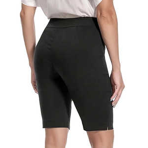 Shorts décontractés pour femmes, style bureau et travail, avec sequins et anneau en D, tissu à motifs tendance, disponibles en petites et grandes tailles, style délavé mignon - Product Image 6