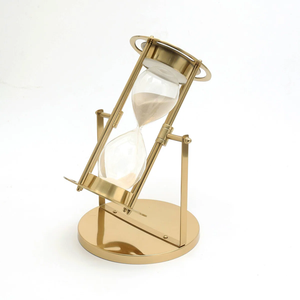 Sablier de haute qualité avec cadre en métal, sculpture moderne, décoration de bureau, technique polie - Vente en gros - Product Image 1