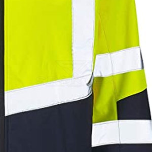 Chaqueta DE SEGURIDAD cortavientos transpirable impermeable para hombre con cuello levantado reflectante ropa de trabajo al aire libre de alta calidad logotipo frontal - Product Image 5