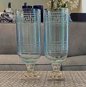 Bougeoir en verre lustré peint à la main disponible en différentes couleurs, formes et tailles - Product Image 4