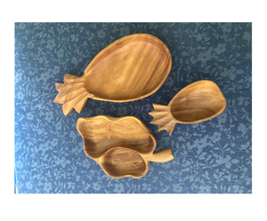 Plateau de bol de service en forme d'ananas en bois pour salades de fruits pour la fête pour mariage à la maison et cuisine et vente à bas prix - Product Image 1