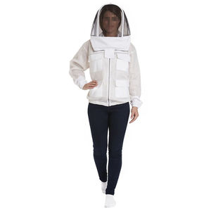 Veste apicole respirante à 3 couches avec voile rond antistatique et maille anti-piqûres pour la protection - Product Image 1