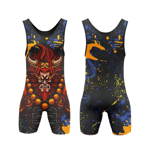 Singlet de lutte pour hommes par sublimation Singlet de lutte pour hommes Nouvel arrivage personnalisé de sublimation Spandex Singlet de lutte pour hommes - Product Image 4