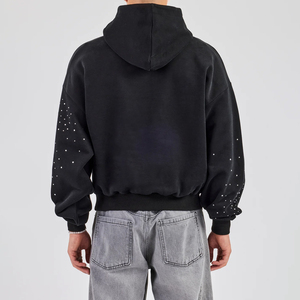 Nouveauté : sweats à capuche pour hommes avec strass, vente en ligne, sweats à capuche avec strass sur mesure, vente en gros, meilleure qualité à bas prix - Product Image 3