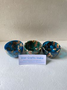 Bol d'incrustation de résine époxy et de bois de vente chaude pour servir le bol décoratif pour les frites Table basse comptoir cuisine décor à la maison bols - Product Image 5