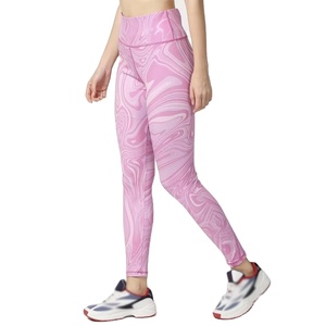 กางเกงโยคะเอวสูงสำหรับผู้หญิง ผ้ายืดสี่ทิศทาง ผลิตจากสแปนเด็กซ์/ไนลอน กระชับสัดส่วน ควบคุมหน้าท้อง ป้องกันแบคทีเรีย เป็นมิตรต่อสิ่งแวดล้อม เหมาะสำหรับการออกกำลังกาย - Product Image 1