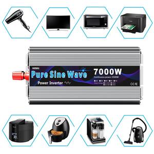 HOULI Inversor de Corriente de Onda Sinusoidal Pura para Automóvil, de 24V a 220V, 7000W, Convertidor de 12V a 220V - Product Image 5