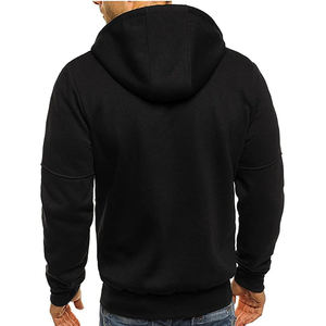 Manteau à capuche en polaire d'hiver à prix abordable en gros à capuche avec logo personnalisé pour hommes sweat à capuche avec fermeture éclair pour automne veste à capuche décontractée pour hommes de grande taille - Product Image 2