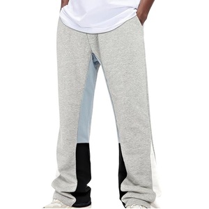 Jogging évasé décontracté de haute qualité personnalisé OEM Pantalon de survêtement Ceinture élastique Pantalon de survêtement évasé empilé à bas prix pour femme - Product Image 5
