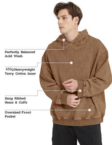 Latest Premium Quality 100% Cotton Warm Inner Fabric Men's Y2K Hoodies Casual Perfectly Stone Washed Autumn Wear - Product Image 4