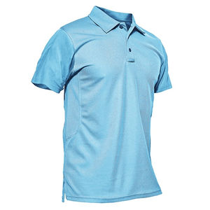 Nouveaux polos légers pour hommes, confortables et respirants avec logo personnalisé, motif solide, prix raisonnable - Product Image 3