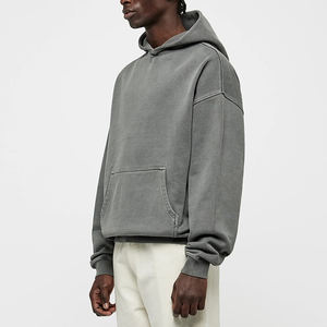 Vente en gros personnalisée Sweats à capuche sans ficelle en coton vintage épais style de rue pour hommes de haute qualité - Product Image 2
