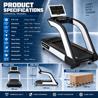 Mesin Kebugaran Multi Program BN Heart Rate Monitor untuk Gym Premium, Spa Club, dan Treadmill Elektrik Komersial
