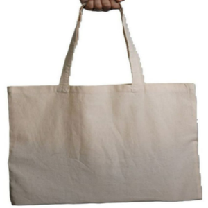 Sac de shopping en toile de coton biologique extra large, de haute qualité, écologique, réutilisable, avec bandoulière, imprimé à l'écran, pour la plage - Product Image 1