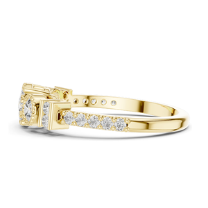 Bague multi-pierres en diamant de laboratoire 0,586 CT pour femme, clarté VVS-VS EF, or 18 carats, 14 carats, 10 carats et argent 925, rose, jaune, blanc - Product Image 4