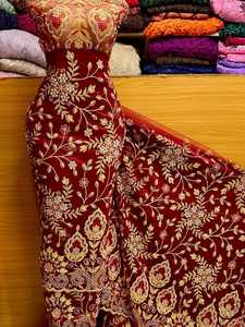 Dentelle George brodée indienne perlée 5 yards, écologique, légère, grande taille, pour tenue traditionnelle africaine en polyester - Product Image 3