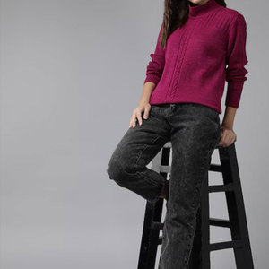 Suéter de calidad Premium para mujer Otoño Invierno suelto de punto nuevo Color diferentes suéteres de mujer al por mayor suéteres de mujer - Product Image 4