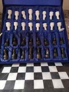 Easytoday — jeu de plateau d'échecs, blanc et noir, fait à la main, en marbre, extension de deux joueurs - Product Image 5