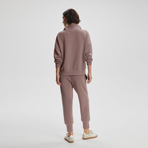 Nueva sudadera informal personalizada de algodón con media cremallera para mujer, cómoda y versátil para todas las estaciones, sudaderas para mujer - Product Image 4