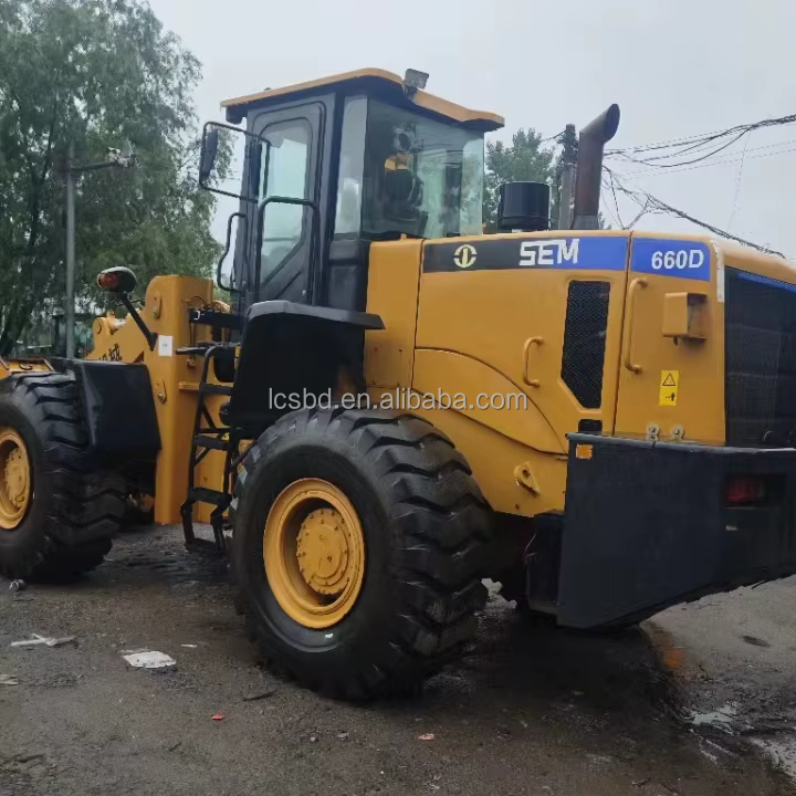 6-тонный погрузчик подержанный колесный погрузчик SEM660D 655D 676f фронтальный погрузчик Землеройная техника