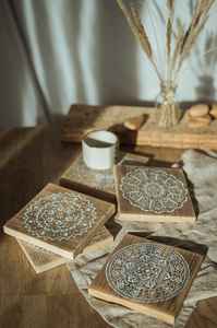 Walnut <b>coasters</b> Premium Maple, Walnut, Wood <b>Coasters</b>, Coffee <b>Coasters</b>, Beer <b>Coasters</b> Round <b>wooden</b> <b>coasters</b> - Product Image 4