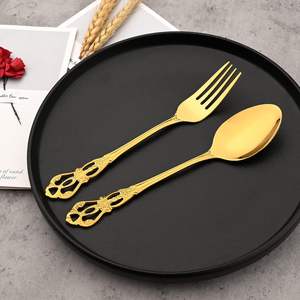 Hot Selling Royal Cutlery Set Stainless Steel Golden Flatware Set Gold Cutlery Set for Wedding - Product Image 4