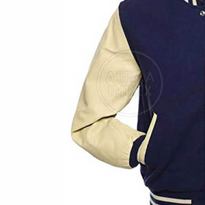 Chaqueta con letras de manga de cuero suave con cuello levantado de primera calidad deportiva e informal para invierno - Product Image 6