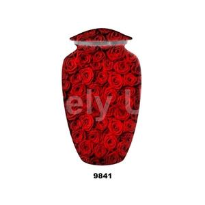 Urne de crémation rose royale rouge pour adultes pour cendres humaines Grande urne funéraire avec sac en velours gratuit - Product Image 1