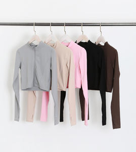 Ensemble de gymnastique 3 pièces pour femmes de qualité supérieure avec soutien-gorge de sport veste zippée et leggings pour entraînement Yoga Fitness femmes ensemble de vêtements de sport - Product Image 6