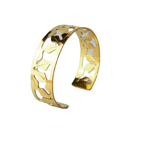 Hanukkah Jewish Festivals Famous Cutting and Stylish Bangle Laser Cut Golden Polished for Women Handmade color <b>Bracelet</b> - Product Image 2