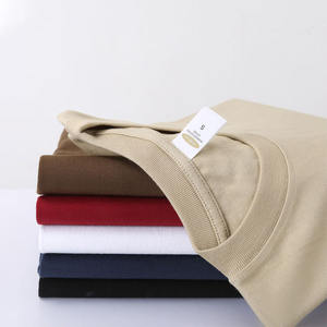 T-shirts en coton uni respirant de haute qualité, poids lourd, col rond, coupe régulière, 300 g/m², tailles personnalisées pour hommes - Product Image 2