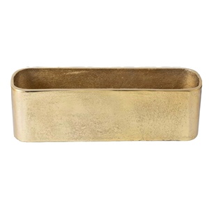 Maceta Rectangular de Metal dorado moderno superventas, maceta para jardín doméstico, maceta para exteriores - Product Image 4