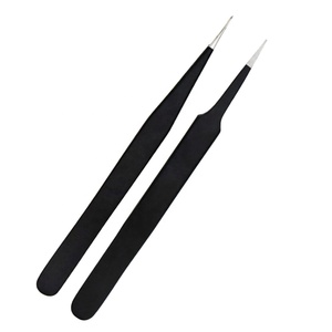 แหนบปลายไฟเบอร์ลายปลาพร้อมโลโก้แบบกำหนดเองสำหรับต่อขนตาและดัดขนตา - Product Image 3