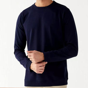 Sweat-shirt à col rond 100% coton de qualité supérieure pour hommes pull de couleur unie coupe régulière-essentiel personnalisé pour l'impression numérique d'hiver - Product Image 5