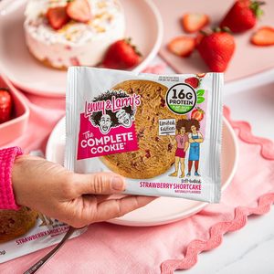 Lenny & Larry's 12 pack 4oz <b>Protein</b> Cookie Non-GMO Vegan High Fiber, Strawberry Shortcake - Product Image 3