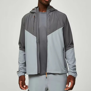 Chaqueta cortavientos ligera personalizada para hombre, impermeable, reflectante, con cremallera, bolsillo, bloque de Color sólido para invierno, nueva colección - Product Image 6