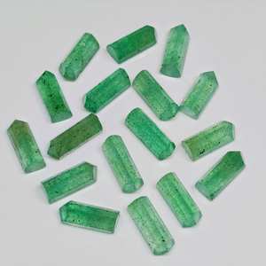 Piedra Preciosa Suelta de Fresa Verde, Forma de Lápiz Facetada, Piedras Preciosas 100% Naturales - Product Image 2